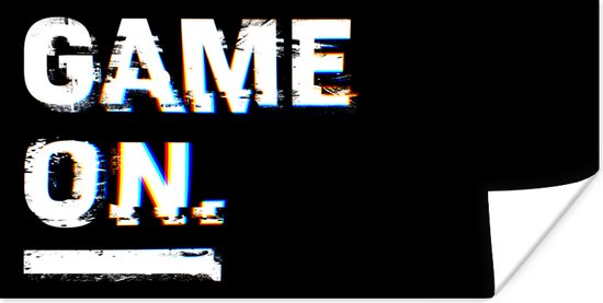 Game Poster - Game - Quote - Zwart - Wit - 40x20 cm