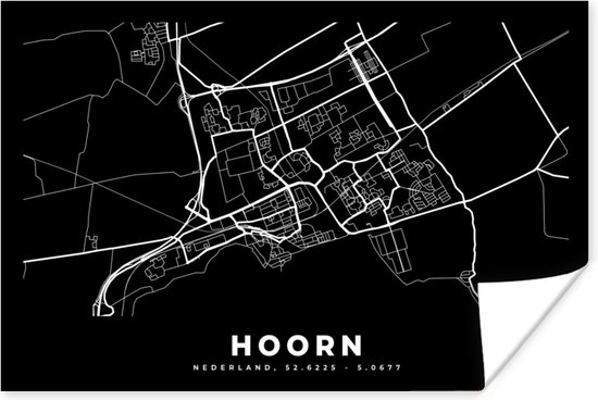 Carte Affiche - Corne - Zwart - 180x120 cm XXL