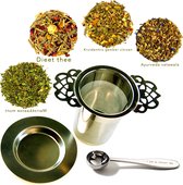 luxe - theepakket - compleet - thee cadeau - thee set - thee ei - theefilter - maatlepel - thee- 80 kopjes - losse thee - Kerstcadeau - Kerstpakket - Kerstpakket vrouw - Kerstcadea