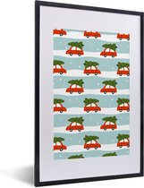 Cadre photo avec affiche - Noël - Sapin de Noël - Motif - 40x60 cm - Cadre pour affiche - Décorations de Noël - Décoration de Noël pour l'intérieur - Noël