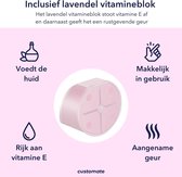 Customate Douchekop accessoires - Lavendel Vitamineblok - Mineraal Steentjes - Exclusief Douchekop