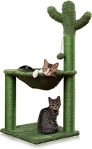 Happyment® Unieke Cactus Krabpaal voor Katten - Zachte Kattenmand hangmat - Kattenspeelgoed - Geschikt voor kleine kittens - 93 CM