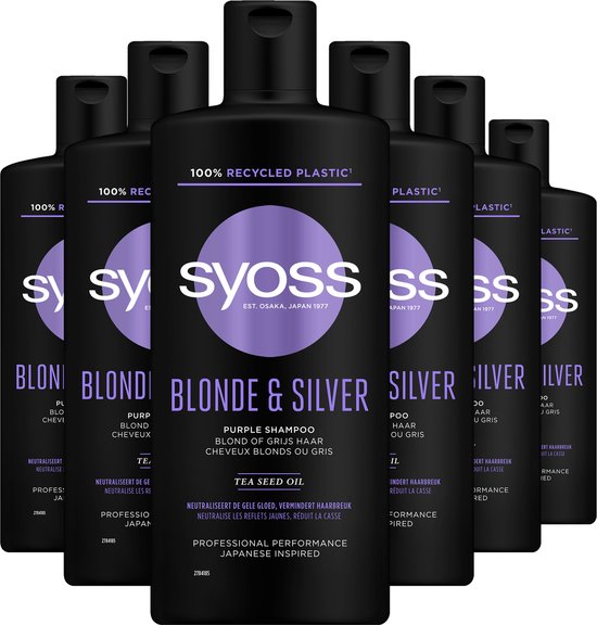 SYOSS Blonde & Silver Shampoo 6x 440ml - Grootverpakking | bol