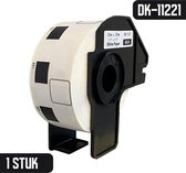 DULA - Brother Compatible DK-11221 voorgestanst vierkant label - Papier - Zwart op Wit - 23 x 23 mm - 1000 Etiketten per rol - 1 Rol