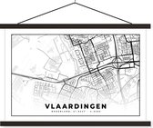 Porte-affiche avec affiche - Affiche scolaire - Carte - Vlaardingen - Nederland - 150x100 cm - Lattes noires