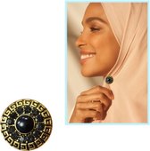 Fako Bijoux® - Hoofddoek Magneet - Magnetische Broche - Magneet Broche - Sjaal - Hijab - Abaya - 21mm - Kristal - Zwart