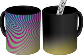 Magische Mok - Foto op Warmte Mok - Optische illusie golvende lijnen - 350 ML