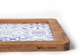 Joy Kitchen houten dienblad rechthoek Retro Mavi | decoratieve accessoires | dienblad hout | dienbladen | borrelplank | serveerplank | tapasplank | woondecoratie | Blauw