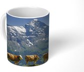 Mok - Uitzicht op Eiger in de vallei van Grindelwald in Zwitserland - 350 ML - Beker