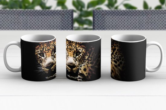 Mug - Mug à café - Léopard - Animaux sauvages - Léger - Mugs - 350 ML - Tasse - Tasses à café - Tasse à thé - Décoration Sinterklaas - Cadeaux pour enfants - Cadeaux chaussures Sinterklaas