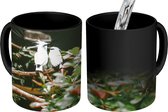 Magische Mok - Foto op Warmte Mok - Twee Balispreeuwen tussen de groene bladeren - 350 ML