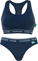 Calvin Klein dames basic unlined 2P set blauw - S