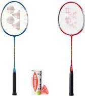 Yonex recreatieve badmintonset GR-020 met 3 VICTOR AIRbadminton outdoor shuttles