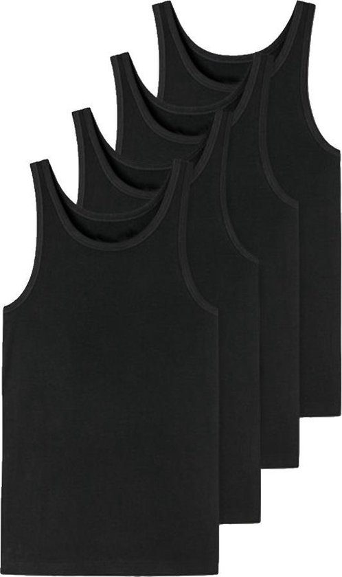 Heren onderhemd - Zwart - 4 Pack - Maat L 7