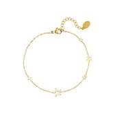 Armband Met Sterren | Goud | Sieraden | Stainless Steel | Rvs | 16 cm | Vrouwen | Yehwang
