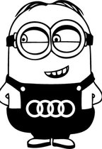 Audi Minion (sticker) (Wit) (20x15cm)