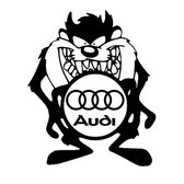 Audi Tazmanian Devil (Wit) (20x15cm)