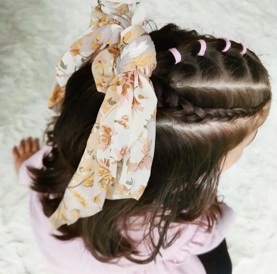 Haarelastiek scrunchie met sjaal - meisje dames haaraccessoires | bol.com