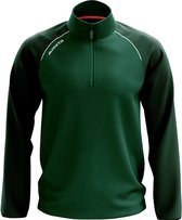 Masita | Sweater Heren Half Zip Sporttrui Dames Korte ritssluiting Trui met duimgaten Ook Kindermaten - GREEN - L