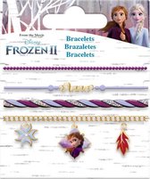 bedelarmbanden Frozen II meisjes RVS paars 4 stuks