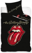 dekbedovertrek Rolling Stones 140 x 200 cm katoen rood