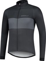 Rogelli Boost Wielershirt Lange Mouwen - Fietsshirt Heren - Zwart/Wit - Maat L