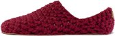 Kingdom of Wow - Sloffen Laag Unisex Wol Wine Rood Maat 40/41 - Handgemaakt
