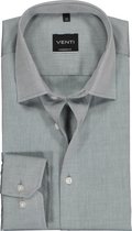 VENTI modern fit overhemd - grijs - Strijkvrij - Boordmaat: 44