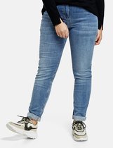 SAMOON Dames Betty Jeans met subtiel used effect Blue Denim-42