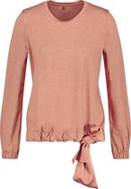 GERRY WEBER Dames Longsleeve met geknoopt detail Camel Melange-44