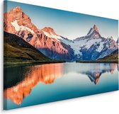 Schilderij Natuurmeer, Alpen Zwitserland, multi-gekleurd, 4 maten, wanddecoratie