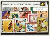 Kogelstoten & slingeren – Luxe postzegel pakket (A6 formaat) : collectie van 25 verschillende postzegels van kogelstoten & slingeren – kan als ansichtkaart in een A6 envelop - auth