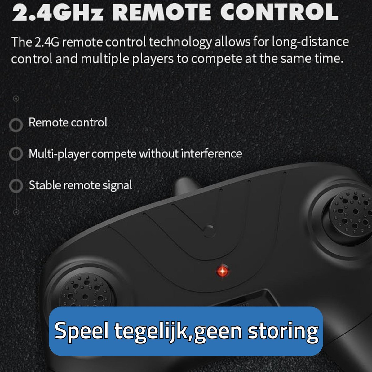 HyperWheels - Bestuurbare Auto voor Jongens - Speelgoed Stuntauto voor Binnen of Buiten - Blauw met Groen - incl. 2 accu's en Rupsbanden — afbeelding 2