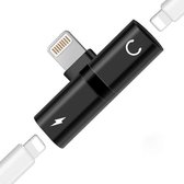 2 in 1 Lightning splitter adapter - Stereo Sound - Audio & Opladen -  Voor iPhone 13 / 12 / 11 etc  / iPad