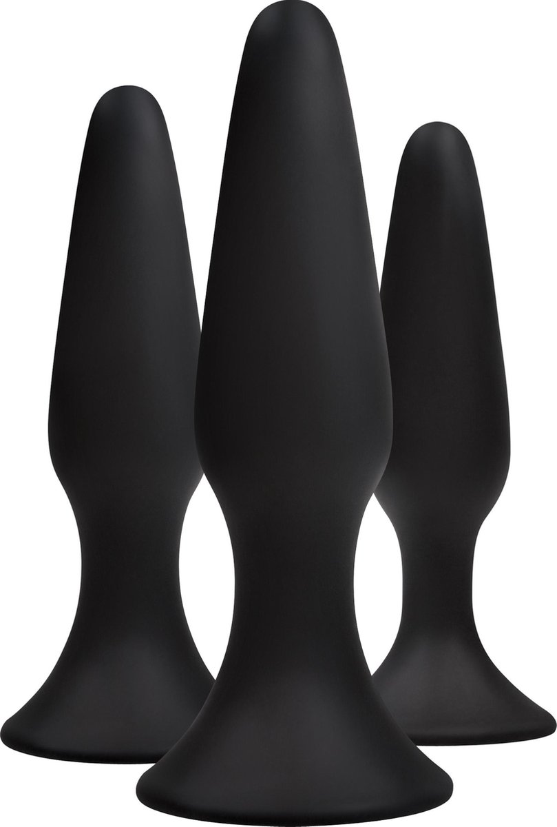 NS Novelties - Buttplug Set - Renegade Sliders Kit - 3 stuks - Zwart