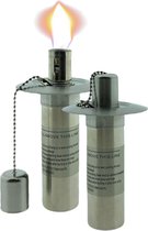 Olielamp - Olielampinzet - Reservoir Met Lont Maak Je Eigen Olielamp - 13 x 3 cm - 2 Stuks