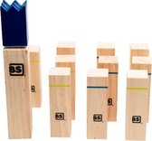 buitenspel Kubb junior 30 x 5 hout naturel/blauw