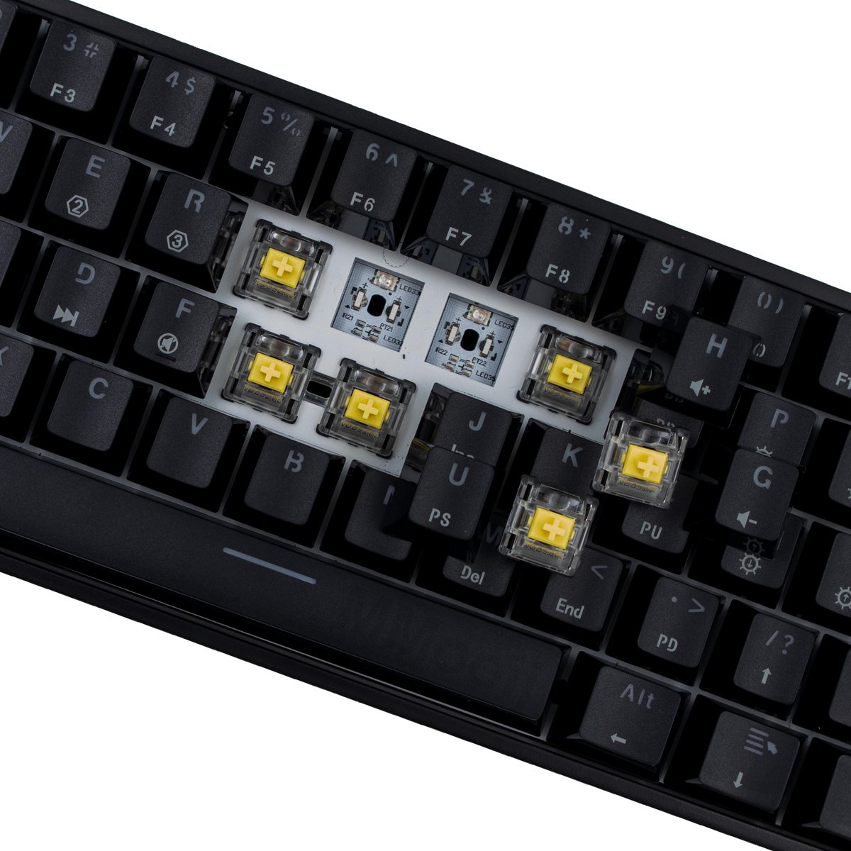 GK61 Mechanisch Gaming Toetsenbord Hot Swappable Gateron Yellow