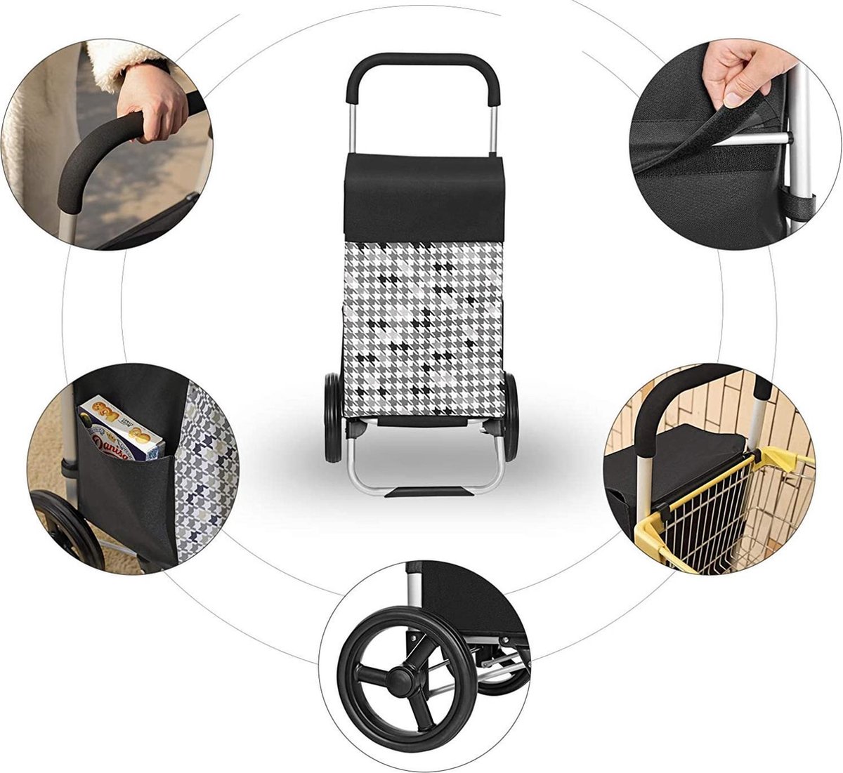 Winkelwagen Wielen Trolley Caster vervanging Reservewielen, Witte Lozenge Reliëf Foam Winkelwagen Wielen Trolley Caster vervanging Reservewielen, Witte Lozenge Reliëf Foam