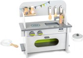 houten kinderkeuken wit/grijs 36 x 17 x 37