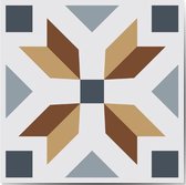 muurstickers Azulejo 10x10 cm 24 stuks unisex multicolor