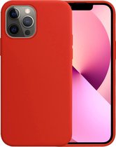 iPhone 13 Pro Max Hoesje Case Siliconen - iPhone 13 Pro Max Case Hoesje Rood - iPhone 13 Pro Max Hoes - Rood