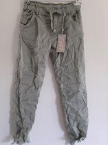 Jog Jeans, Stretch Broek, Comfy Broek, One Size, Legergroen | bol.com