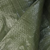 10x15m Groen PE Zeil / Bouwzeil (150gr) - incl. Zeilringen - Grondzeil / Tarpaulin / Tarp