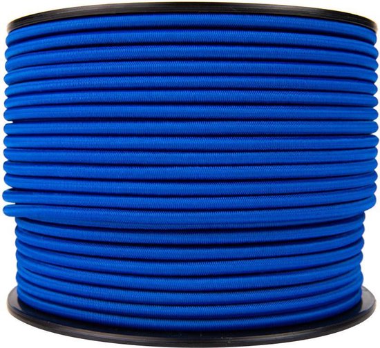 Afdekzeilwinkel - Elastisch koord 6mm blauw op rol - 25 meter — afbeelding 4