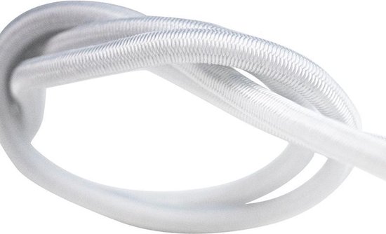 Afdekzeilwinkel - Elastisch koord 4mm wit op rol - 25 meter — afbeelding 2