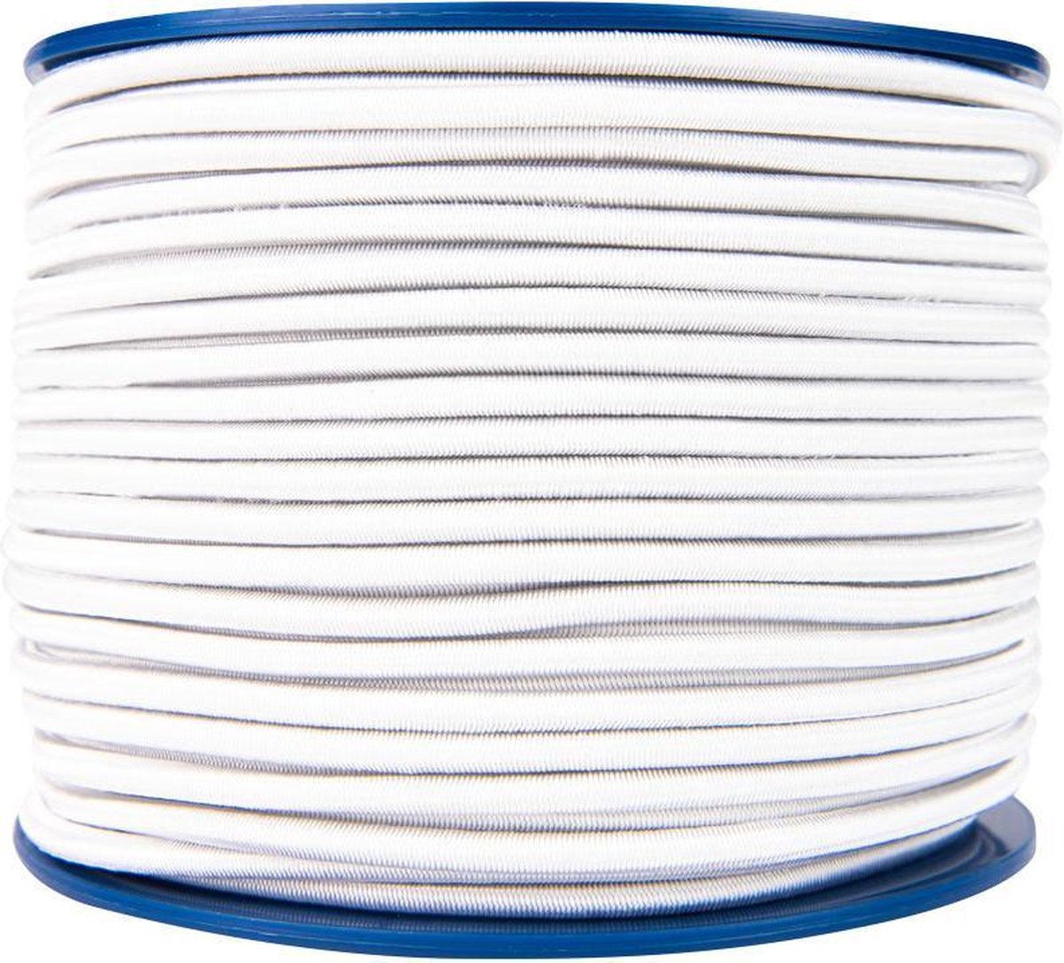 Afdekzeilwinkel - Elastisch koord 6mm wit op rol - 100 meter