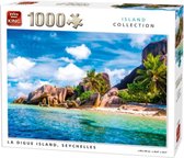 King Puzzel 1000 Stukjes (68 x 49 cm) - La Digue Island Seychelles - Legpuzzel Tropisch Eiland