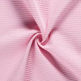 Wafeldoek licht roze - 100x147cm - Stof per meter