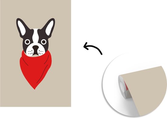 Papier peint photo peint vinyle - Portrait d'un schnauzer largeur 175 cm x hauteur 260 cm - Tirage photo sur papier peint (disponible en 7 tailles)